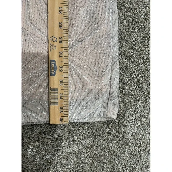 JH Evenings Pink Silver Metallic Geometric Sheath Dress 3/4 Sleeve Size 8 - Picture 5 of 8